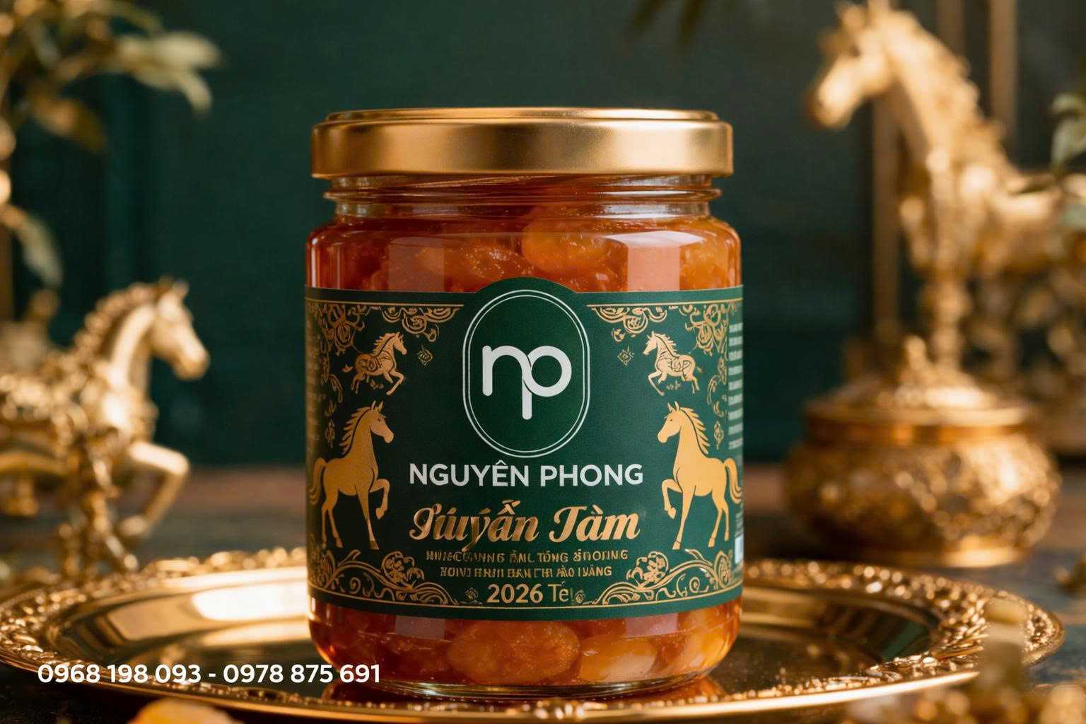 Mẫu tem dán mứt tết đẹp năm 2026